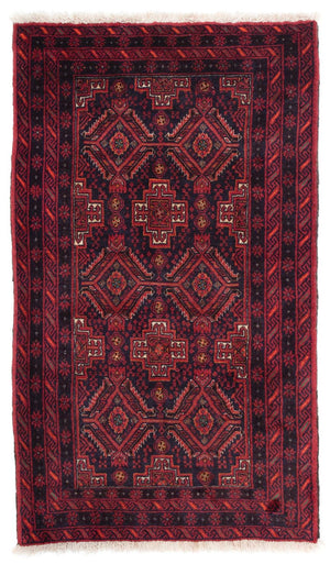 Baluch tapijt - 169 x 136 cm - donkerrood