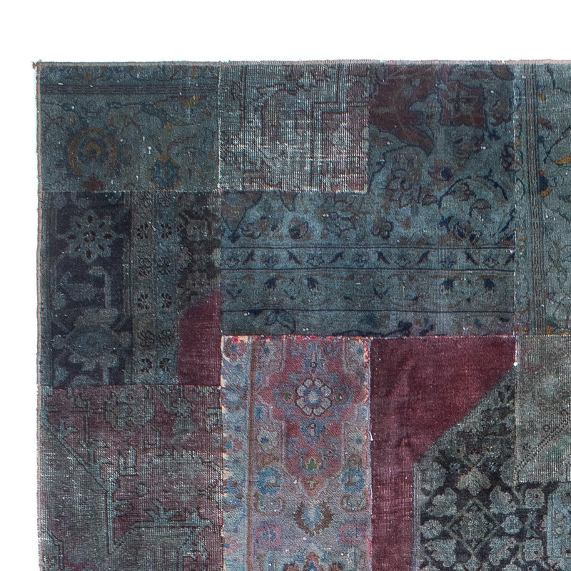 Patchwork tapijt - 291 x 194 cm - blauw