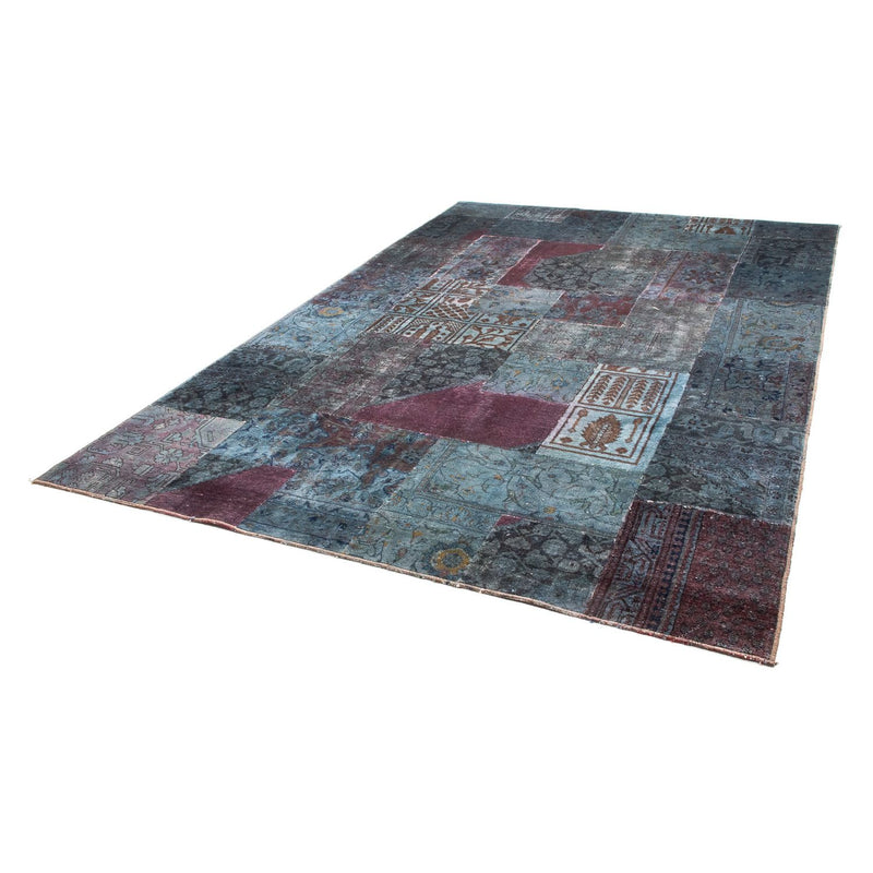 Patchwork tapijt - 291 x 194 cm - blauw