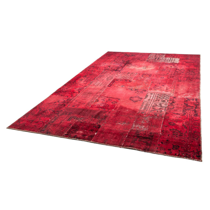 Patchwork tapijt - 293 x 194 cm - donkerrood
