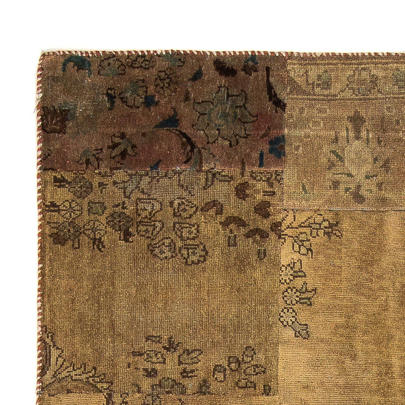 Patchwork tapijt 207x128cm - Perserteppich Wollteppich