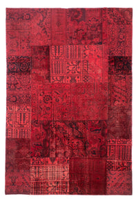 Patchwork tapijt - 296 x 196 cm - donkerrood