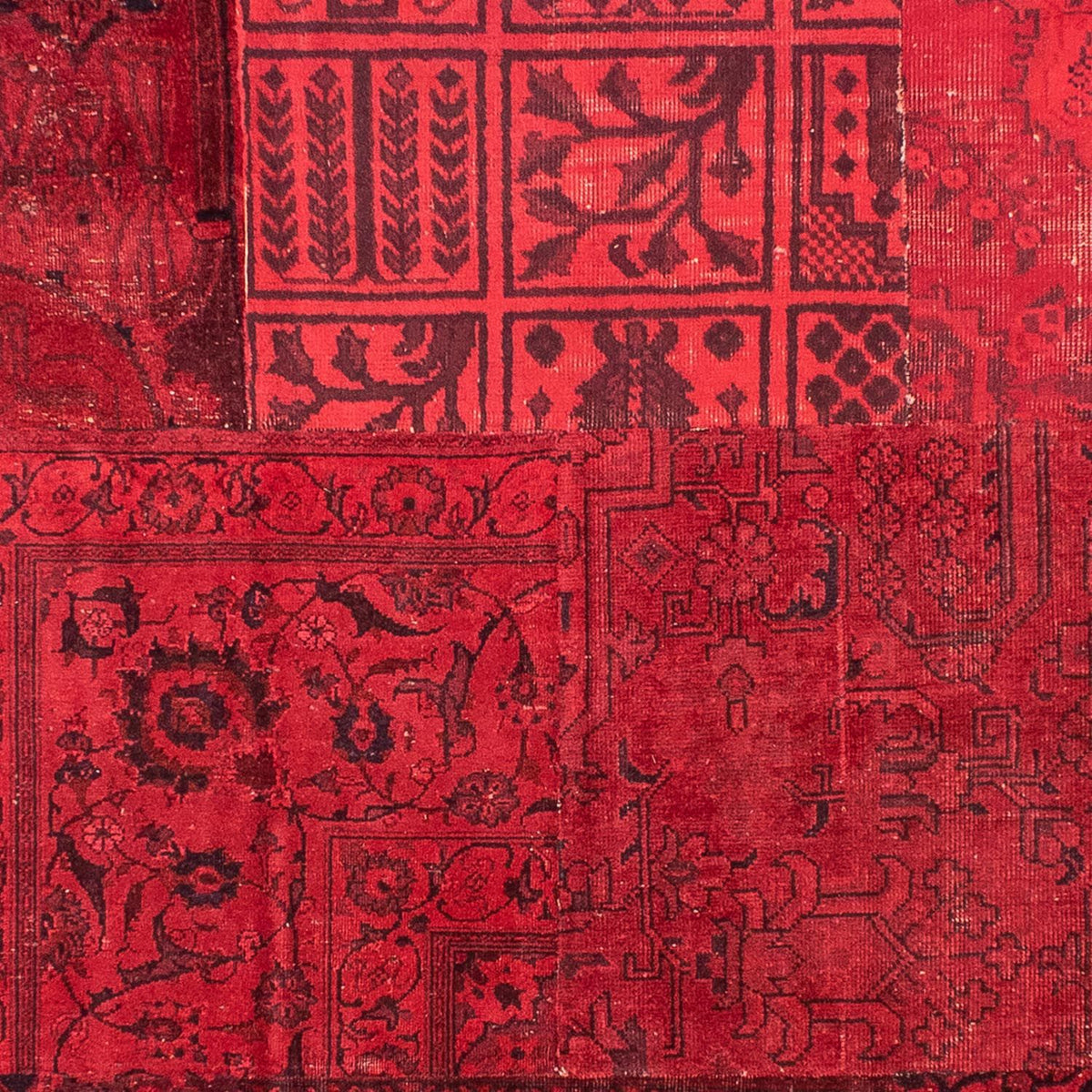 Patchwork tapijt - 296 x 196 cm - donkerrood