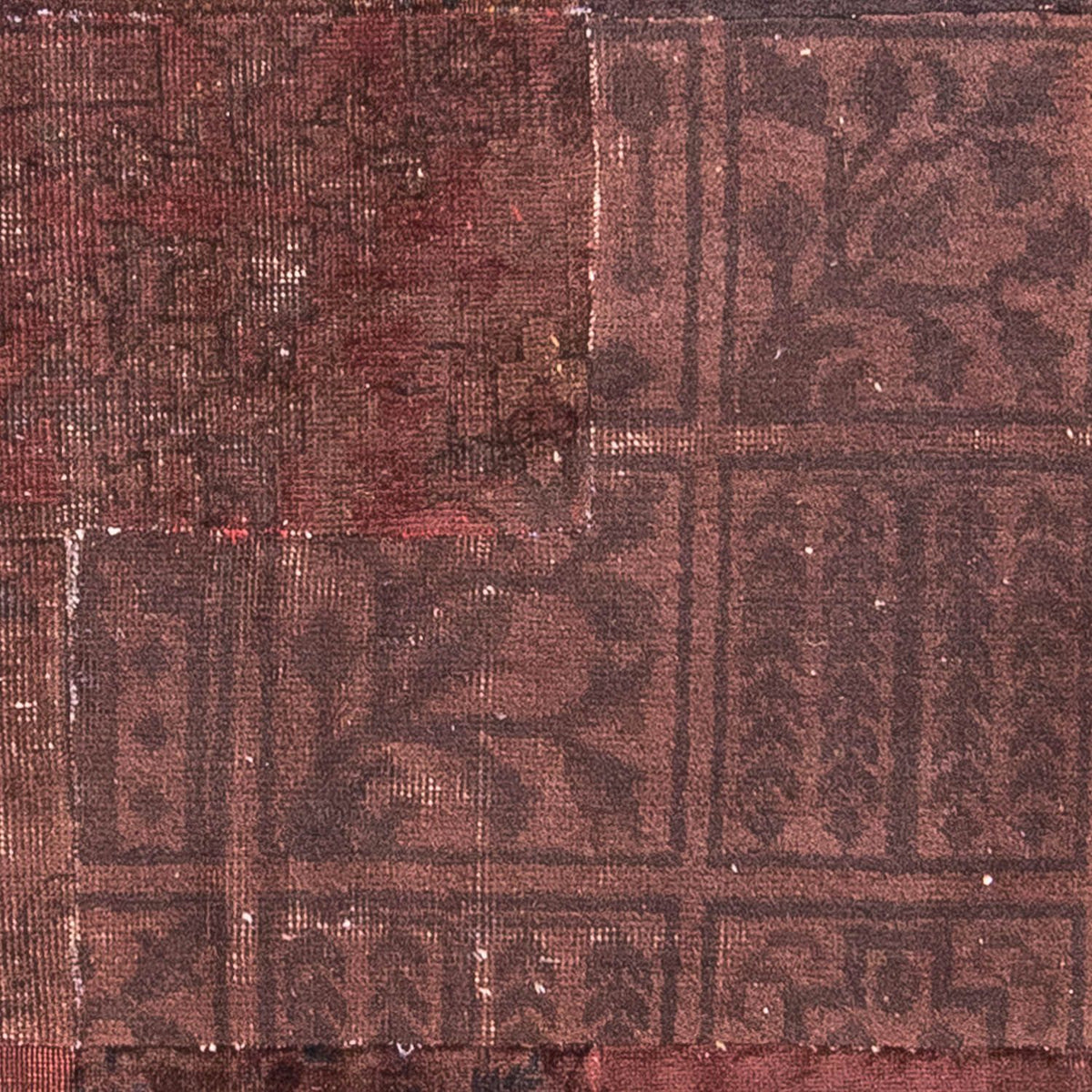 Patchwork tapijt - 233 x 195 cm - donkerbruin