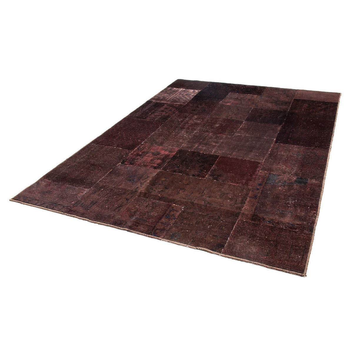 Patchwork tapijt - 233 x 195 cm - donkerbruin