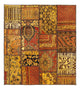 Patchwork tapijt 142x151cm - Perserteppich Wollteppich