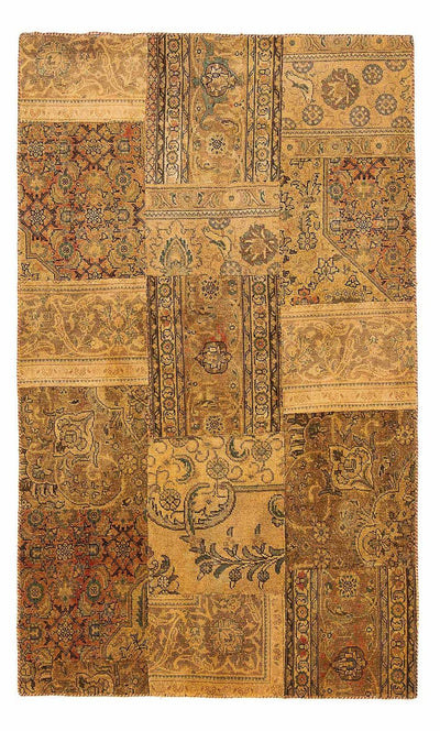 Patchwork tapijt 131x205cm - Perserteppich Wollteppich