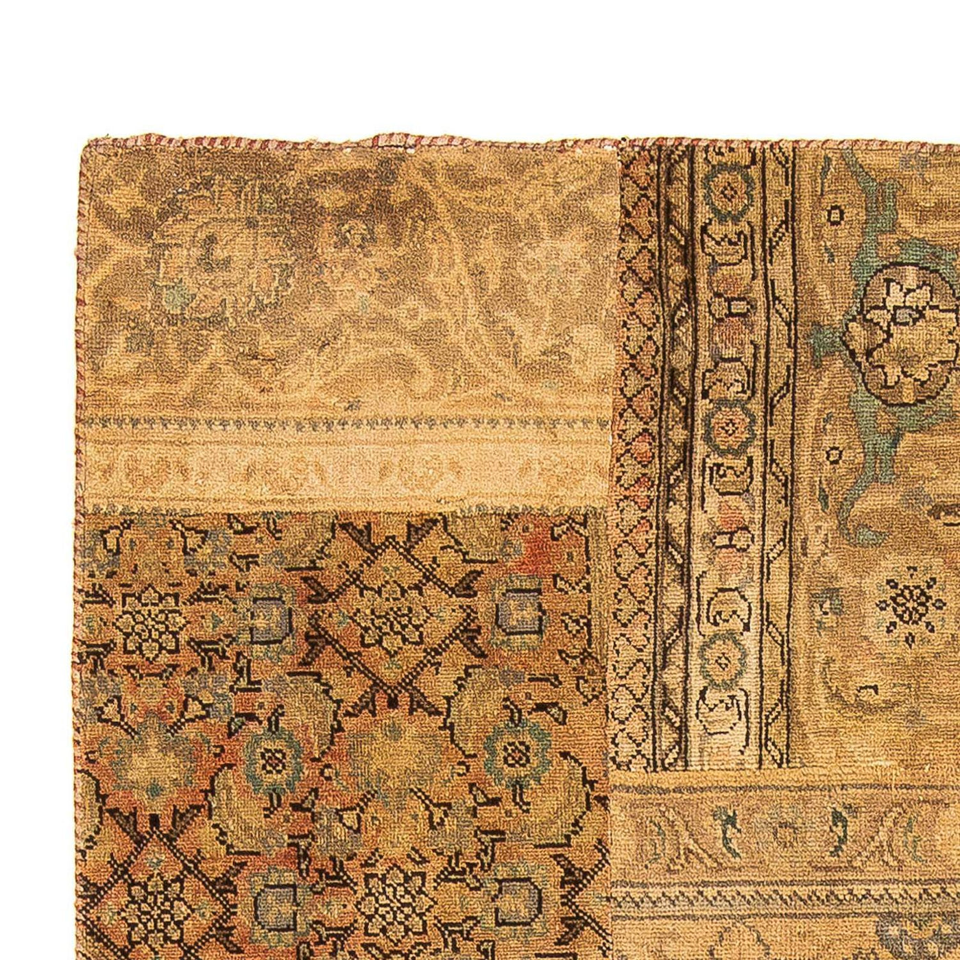 Patchwork tapijt 205x131cm - Perserteppich Wollteppich