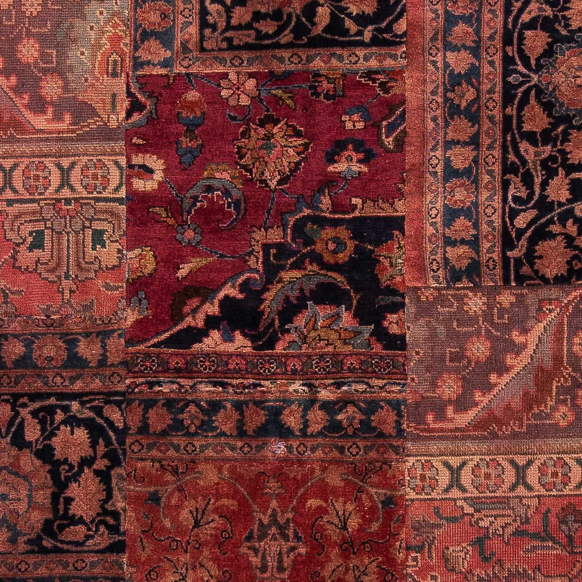 Patchwork tapijt - 207 x 135 cm - veelkleurig