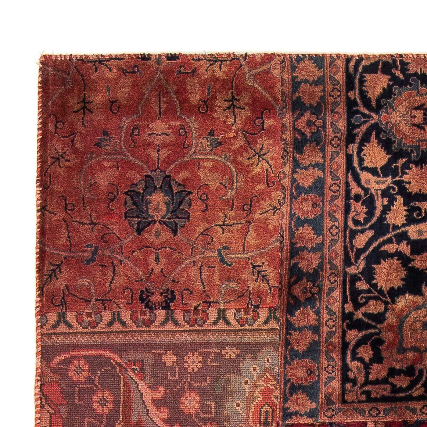 Patchwork tapijt 207x135cm - Perserteppich Wollteppich