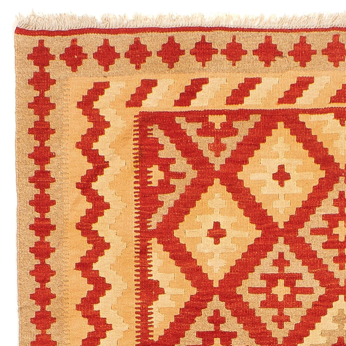 Kelim tapijt - Oosters - 206 x 152 cm - donkerrood