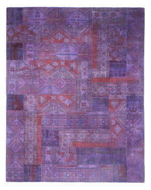 Patchwork tapijt - 299 x 239 cm - paars