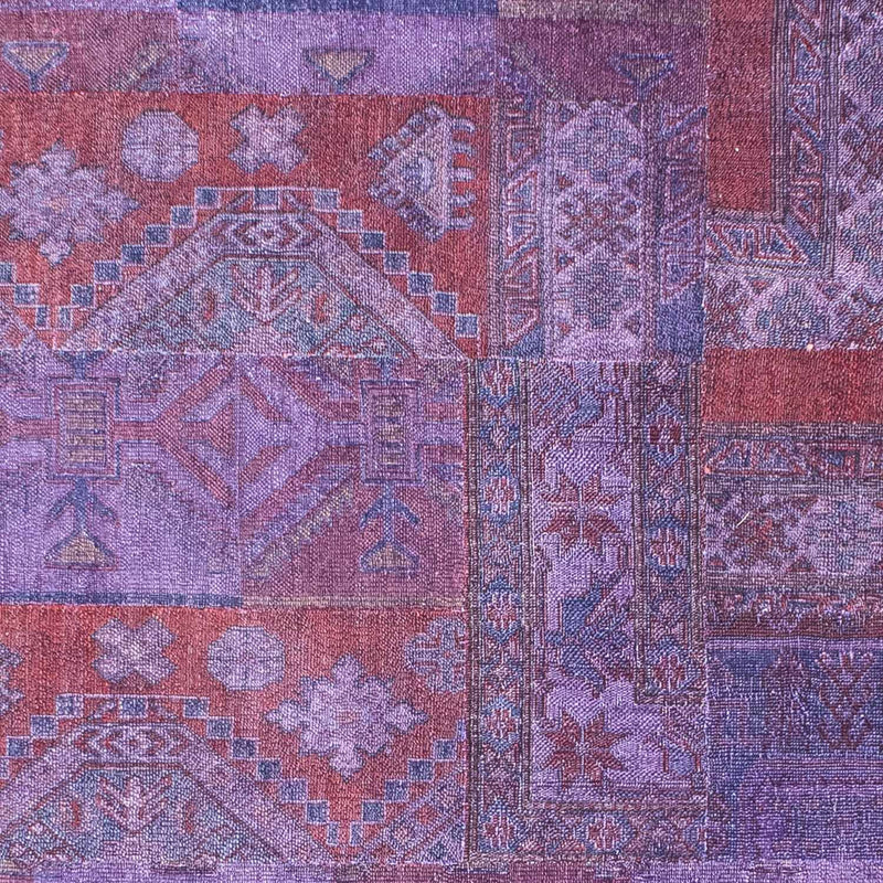 Patchwork tapijt - 299 x 239 cm - paars
