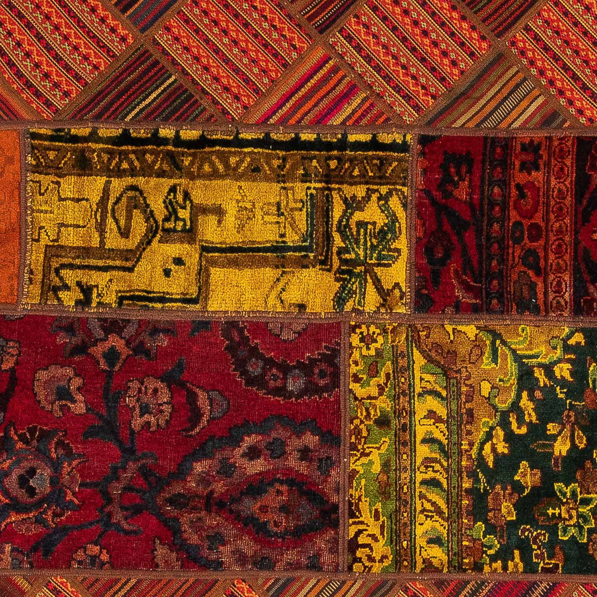 Patchwork tapijt - 234 x 169 cm - veelkleurig