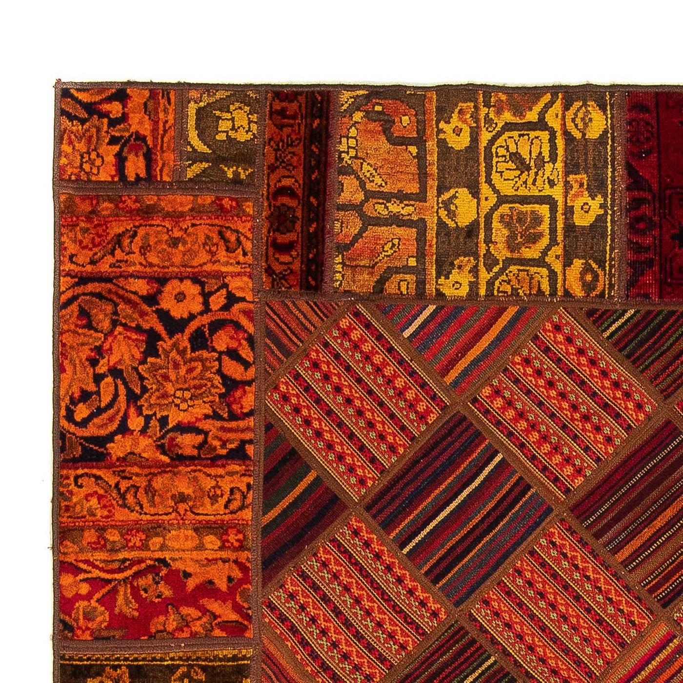 Patchwork tapijt 234x169cm - Perserteppich Wollteppich