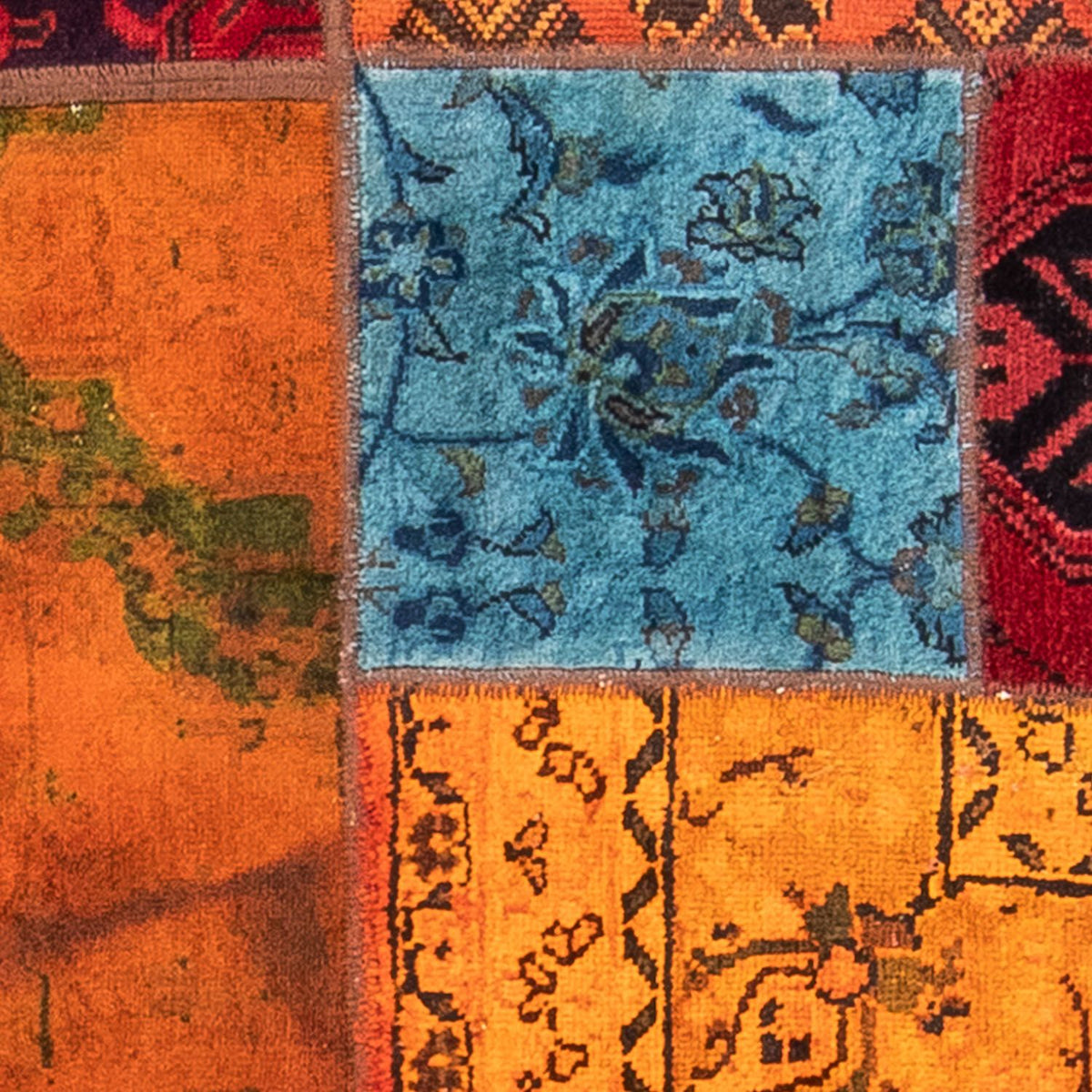 Patchwork tapijt - 221 x 161 cm - veelkleurig