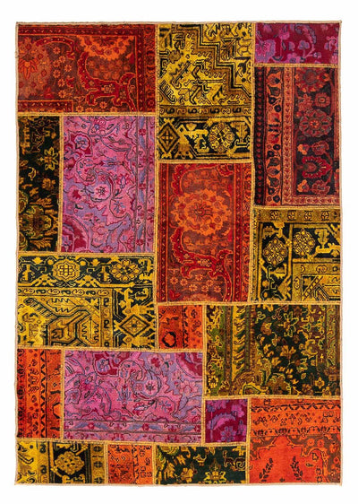 Patchwork tapijt 137x198cm - Perserteppich Wollteppich