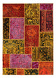 Patchwork tapijt 198x137cm - Perserteppich Wollteppich