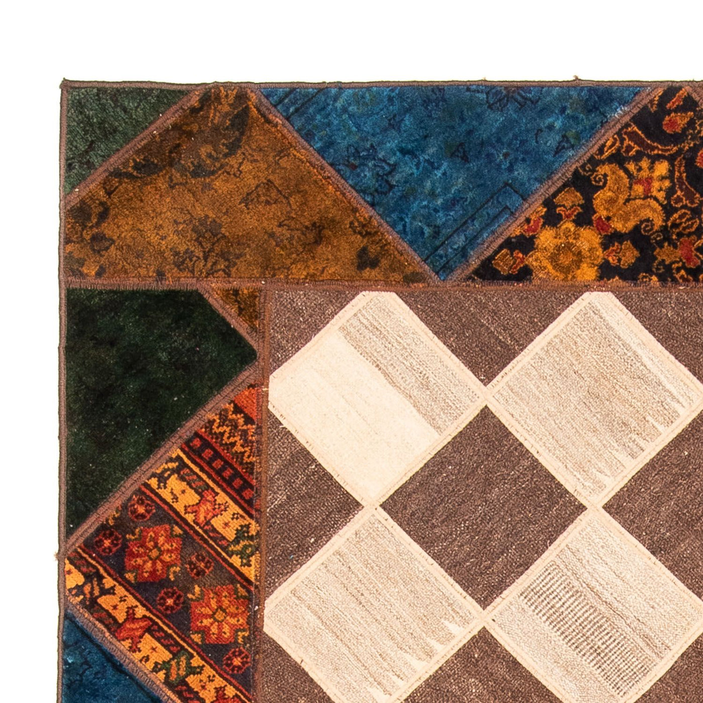 Patchwork tapijt 229x163cm - Perserteppich Wollteppich