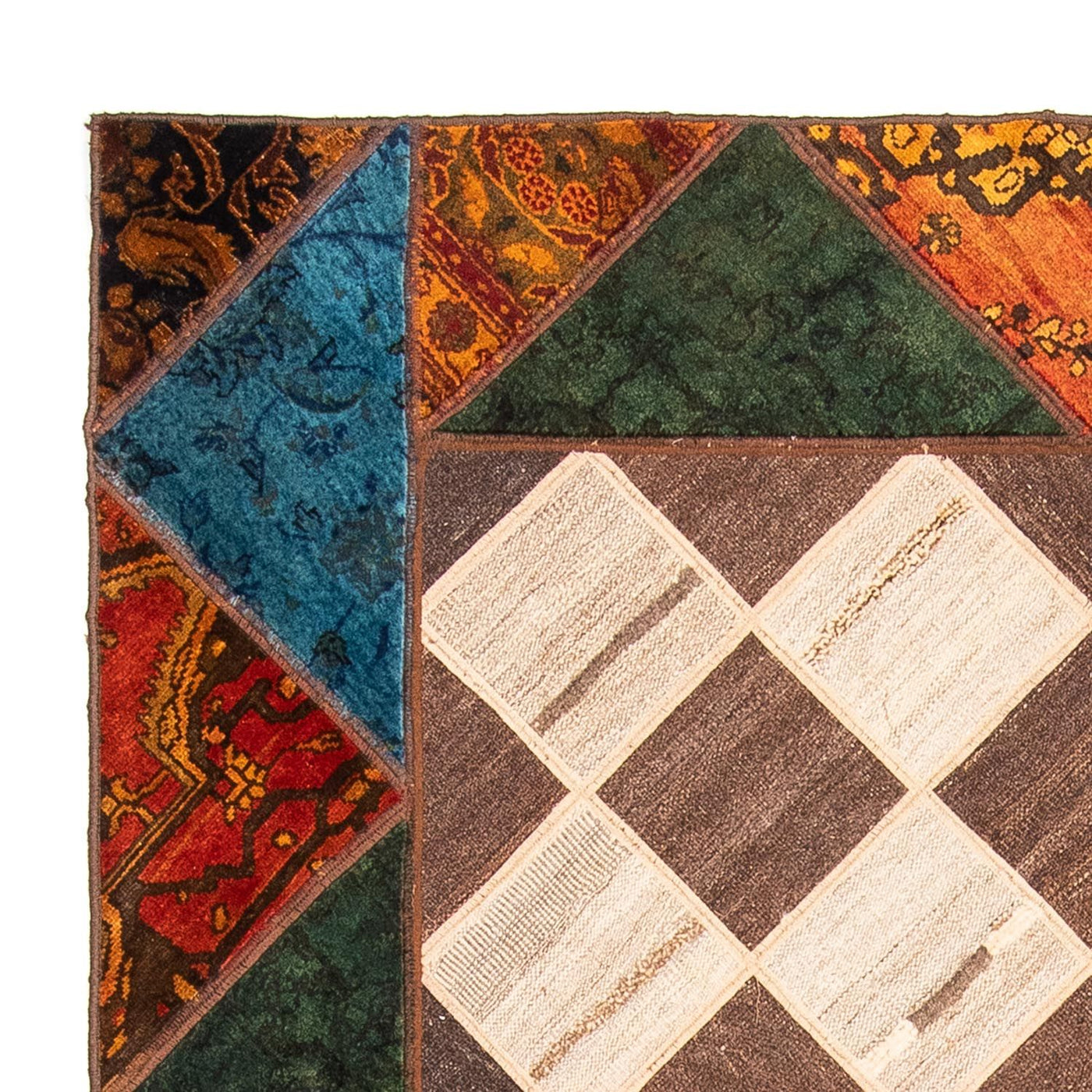 Patchwork tapijt 224x164cm - Perserteppich Wollteppich