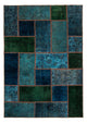 Patchwork tapijt 207x143cm - Perserteppich Wollteppich