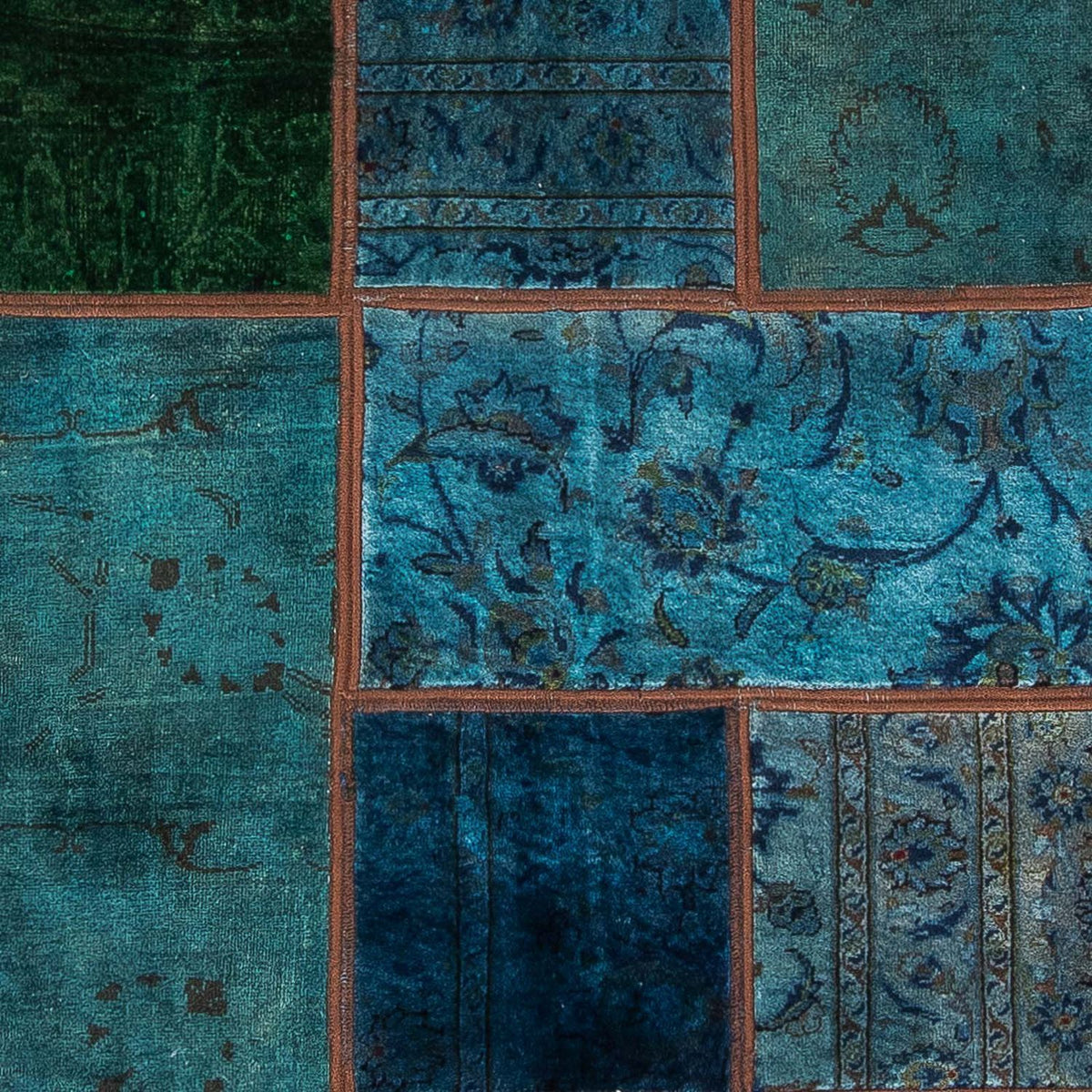 Patchwork tapijt - 207 x 143 cm - veelkleurig