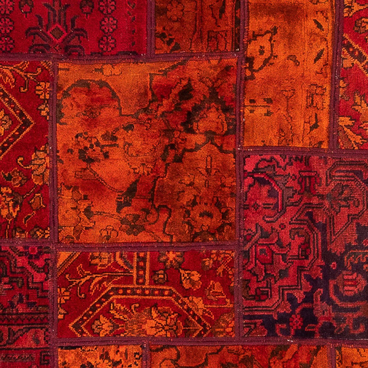 Patchwork tapijt - 194 x 140 cm - veelkleurig