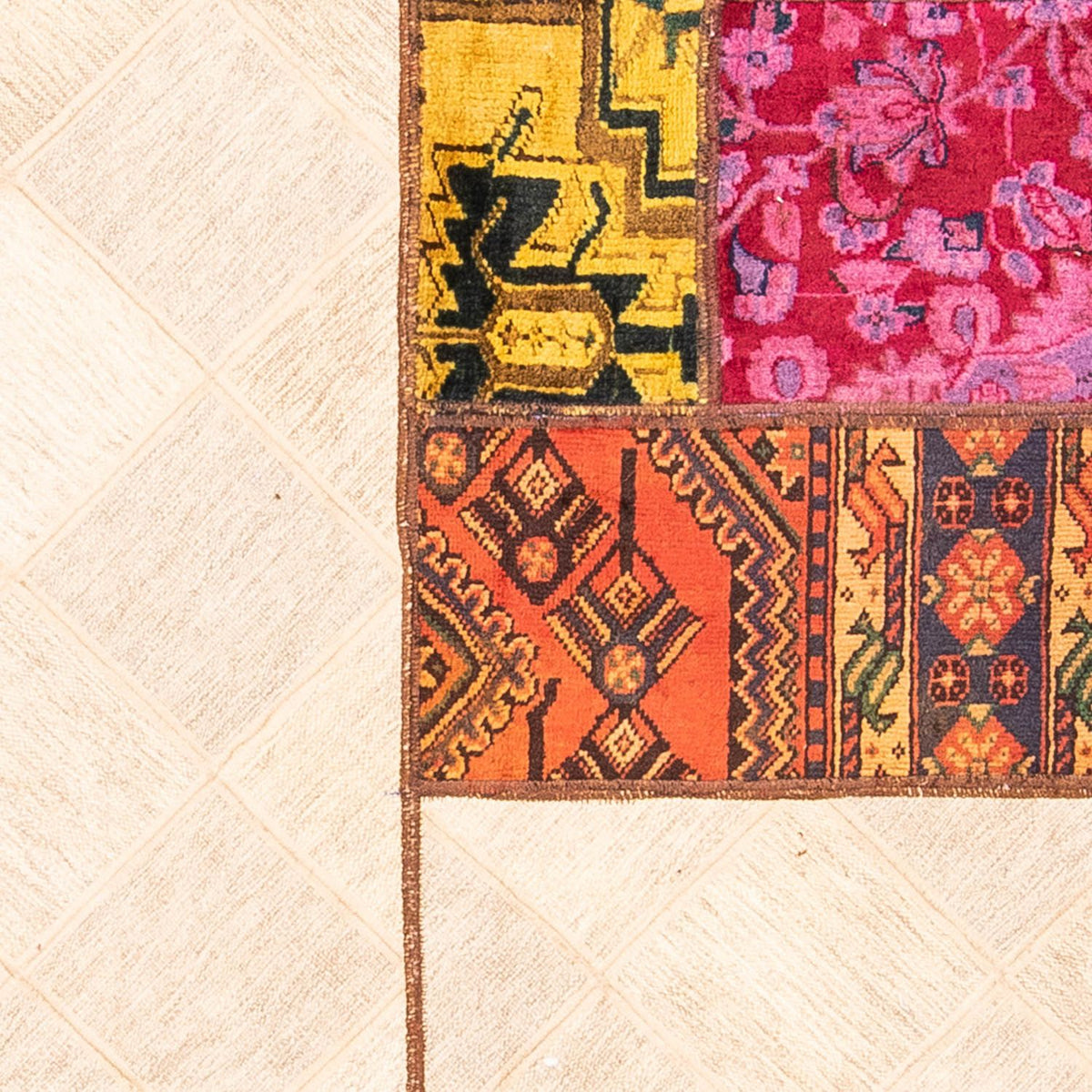 Patchwork tapijt - 249 x 194 cm - veelkleurig