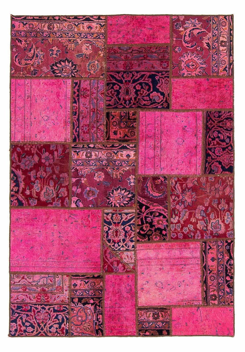 Patchwork tapijt - 197 x 138 cm - veelkleurig