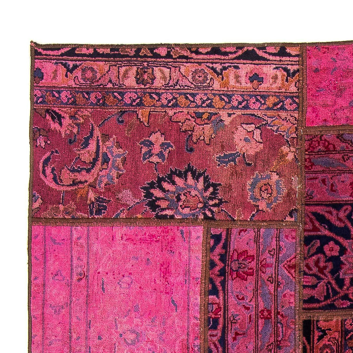 Patchwork tapijt 197x138cm - Perserteppich Wollteppich