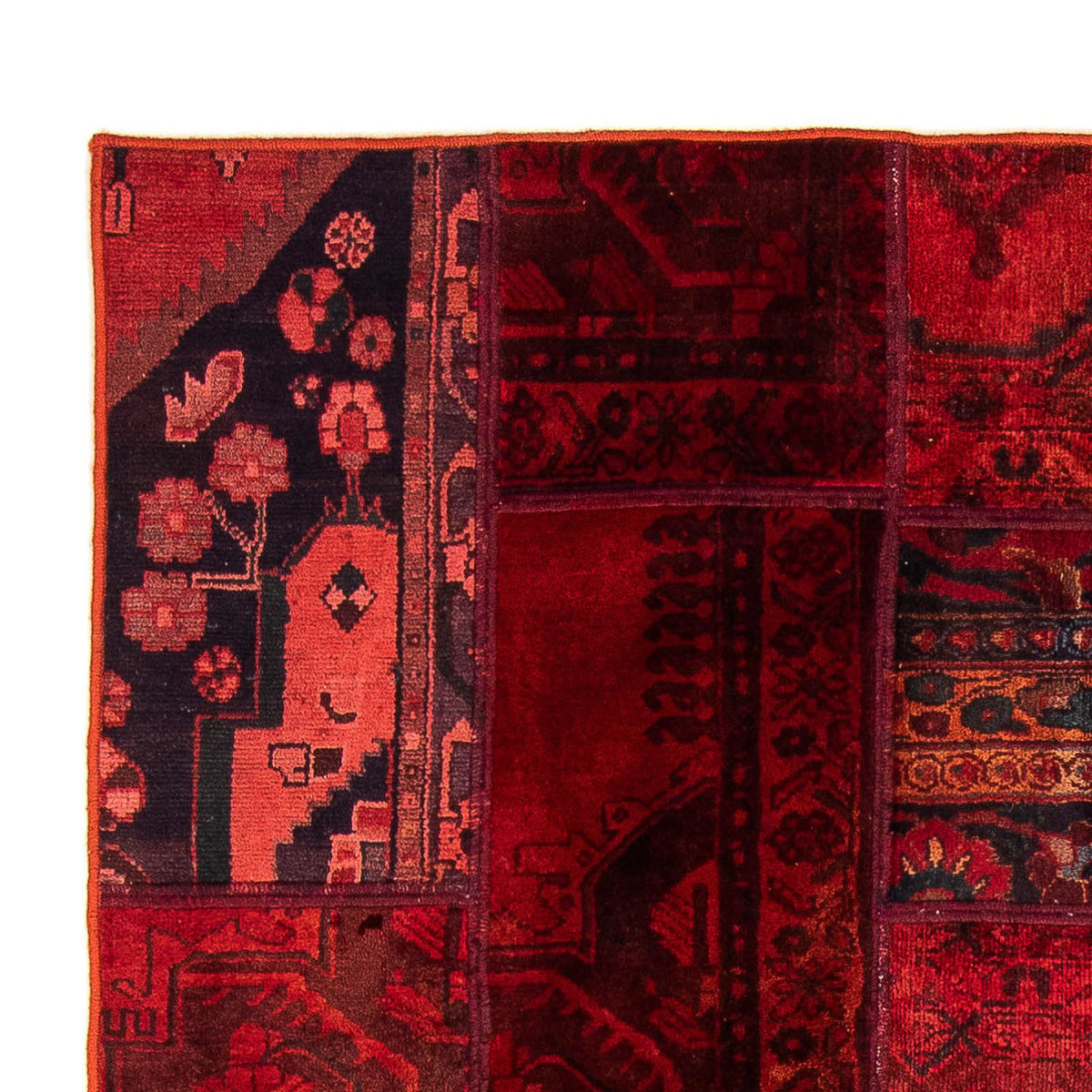 Patchwork tapijt 148x208cm - Perserteppich Wollteppich