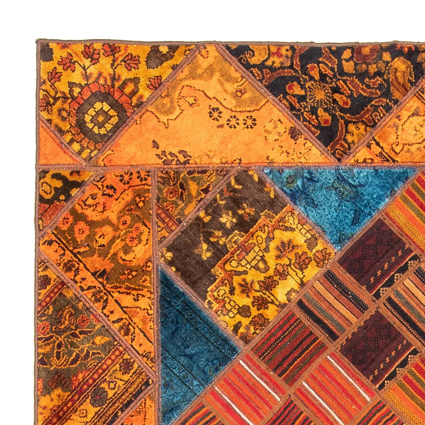 Patchwork tapijt 234x176cm - Perserteppich Wollteppich
