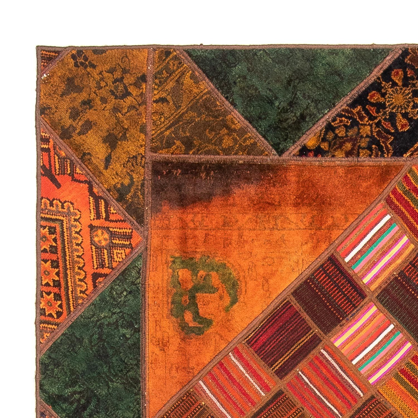 Patchwork tapijt 225x164cm - Perserteppich Wollteppich