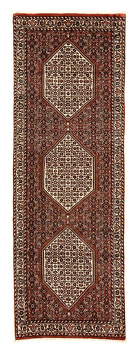Loper Perzisch tapijt - Bijar - 273 x 87 cm - donkerrood