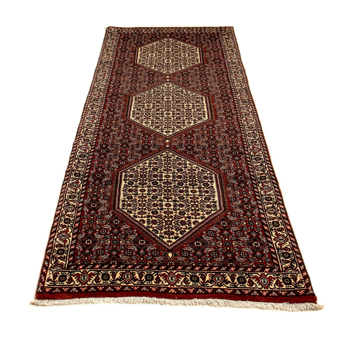 Loper Perzisch tapijt - Bijar - 273 x 87 cm - donkerrood