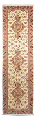 Loper Perzisch tapijt - Tabriz - Royal - 310 x 88 cm - beige
