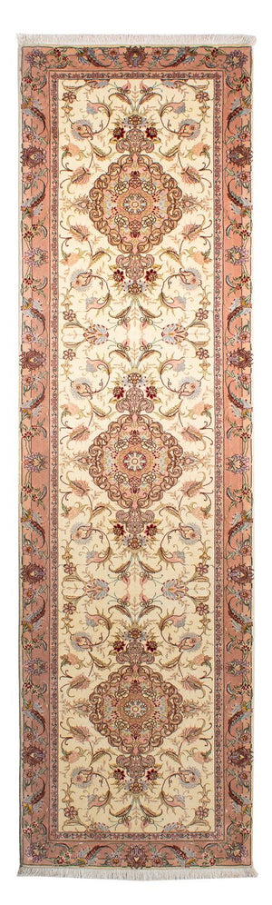 Loper Perzisch tapijt - Tabriz - Royal - 310 x 88 cm - beige