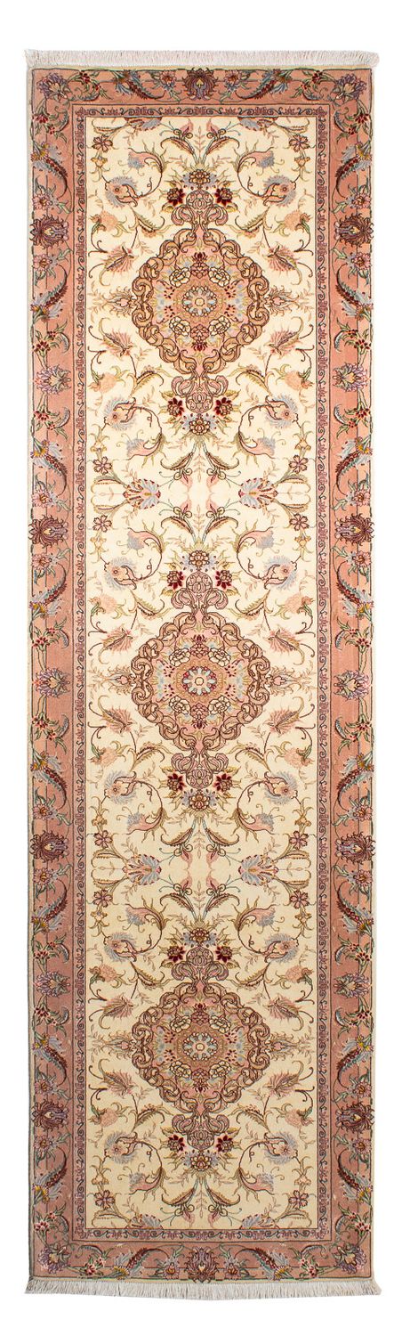 Loper Perzisch tapijt - Tabriz - Royal - 310 x 88 cm - beige