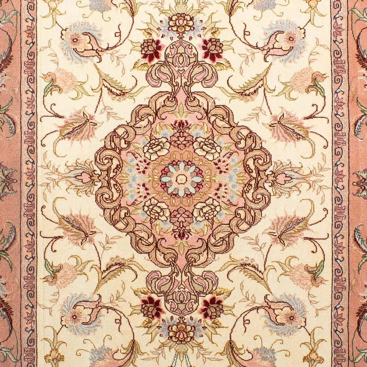 Loper Perzisch tapijt - Tabriz - Royal - 310 x 88 cm - beige
