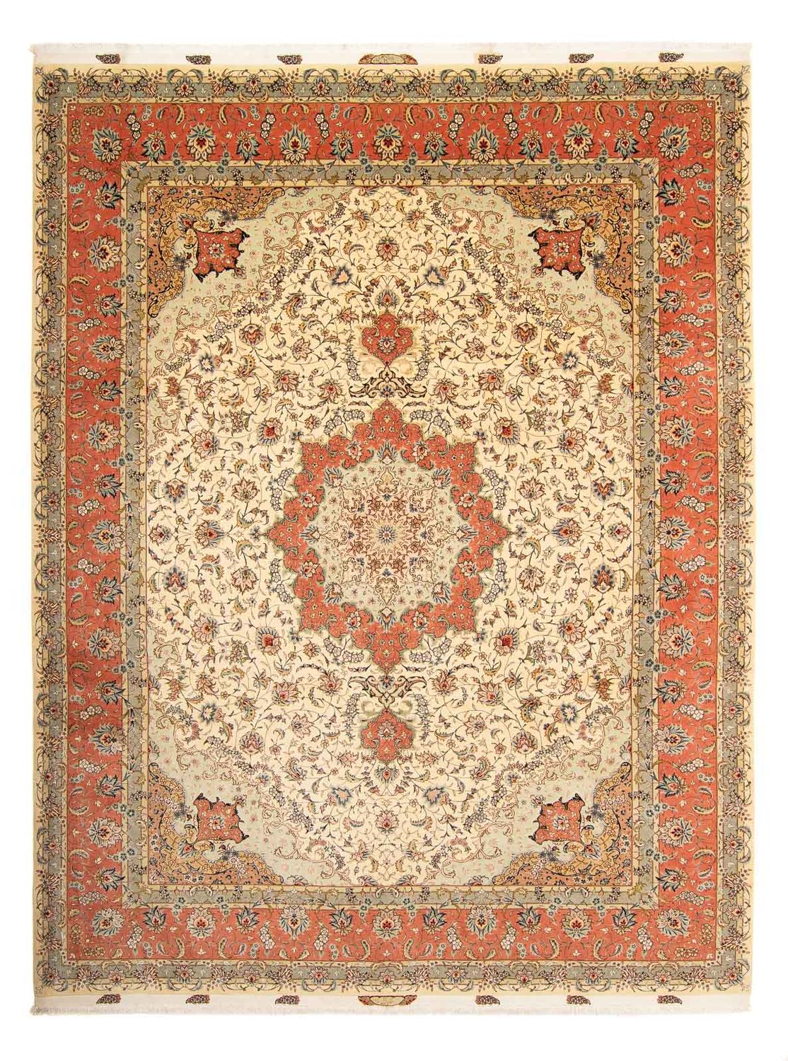 Perzisch tapijt - Tabriz - Royal - 387 x 307 cm - bruin