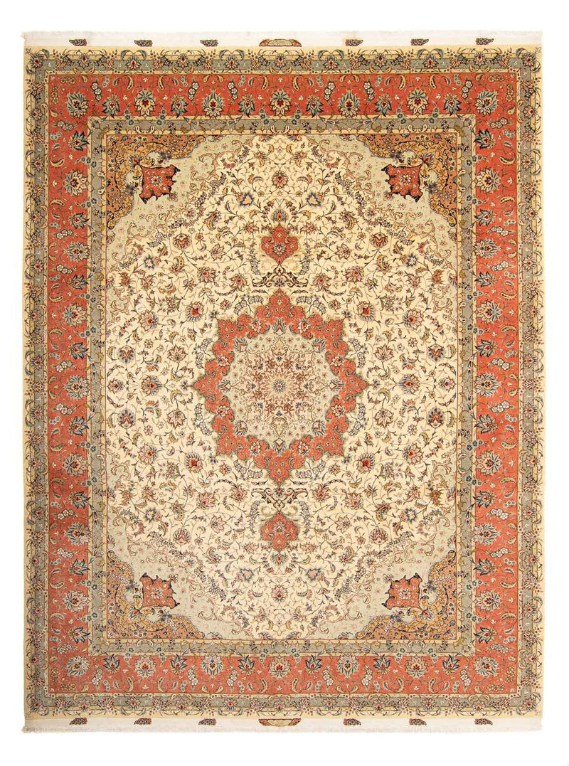Perzisch tapijt - Tabriz - Royal - 387 x 307 cm - bruin