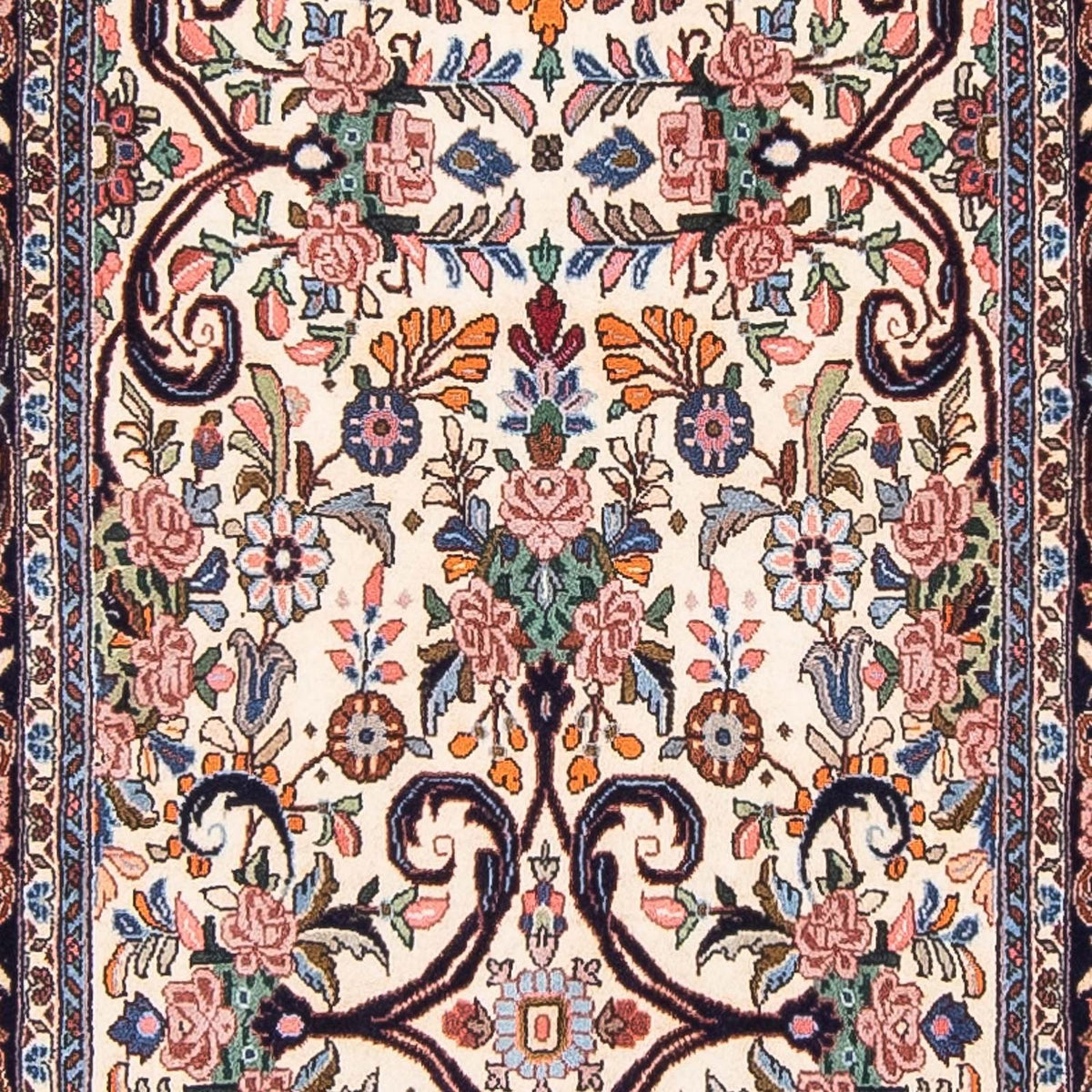 Loper Perzisch tapijt - Bijar - 400 x 91 cm - beige