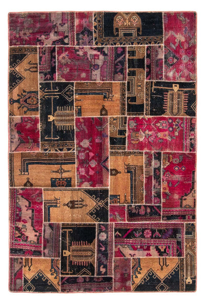 Patchwork tapijt 164x244cm - Perserteppich Wollteppich