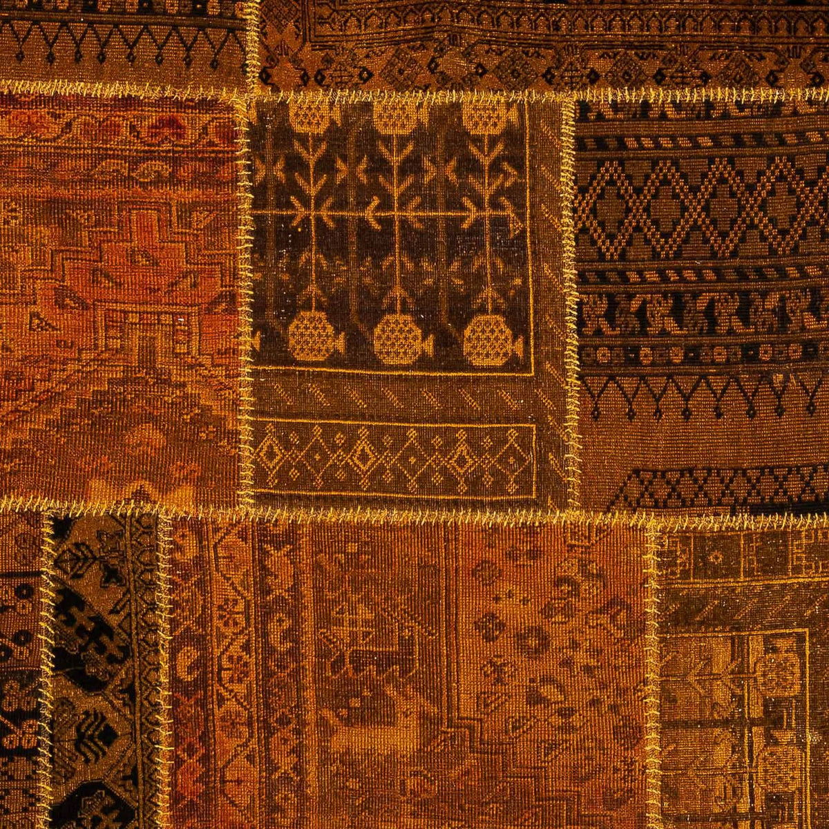 Patchwork tapijt - 289 x 200 cm - veelkleurig