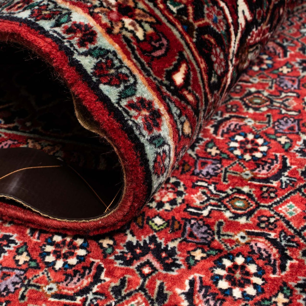 Perzisch tapijt - Bijar - 251 x 201 cm - donkerrood