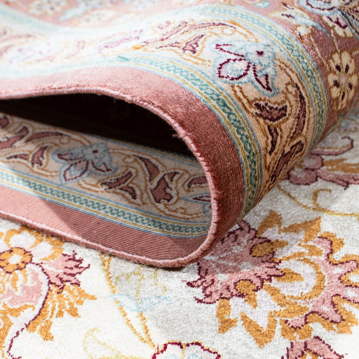 Perzisch tapijt - Ghom - 240 x 160 cm - beige