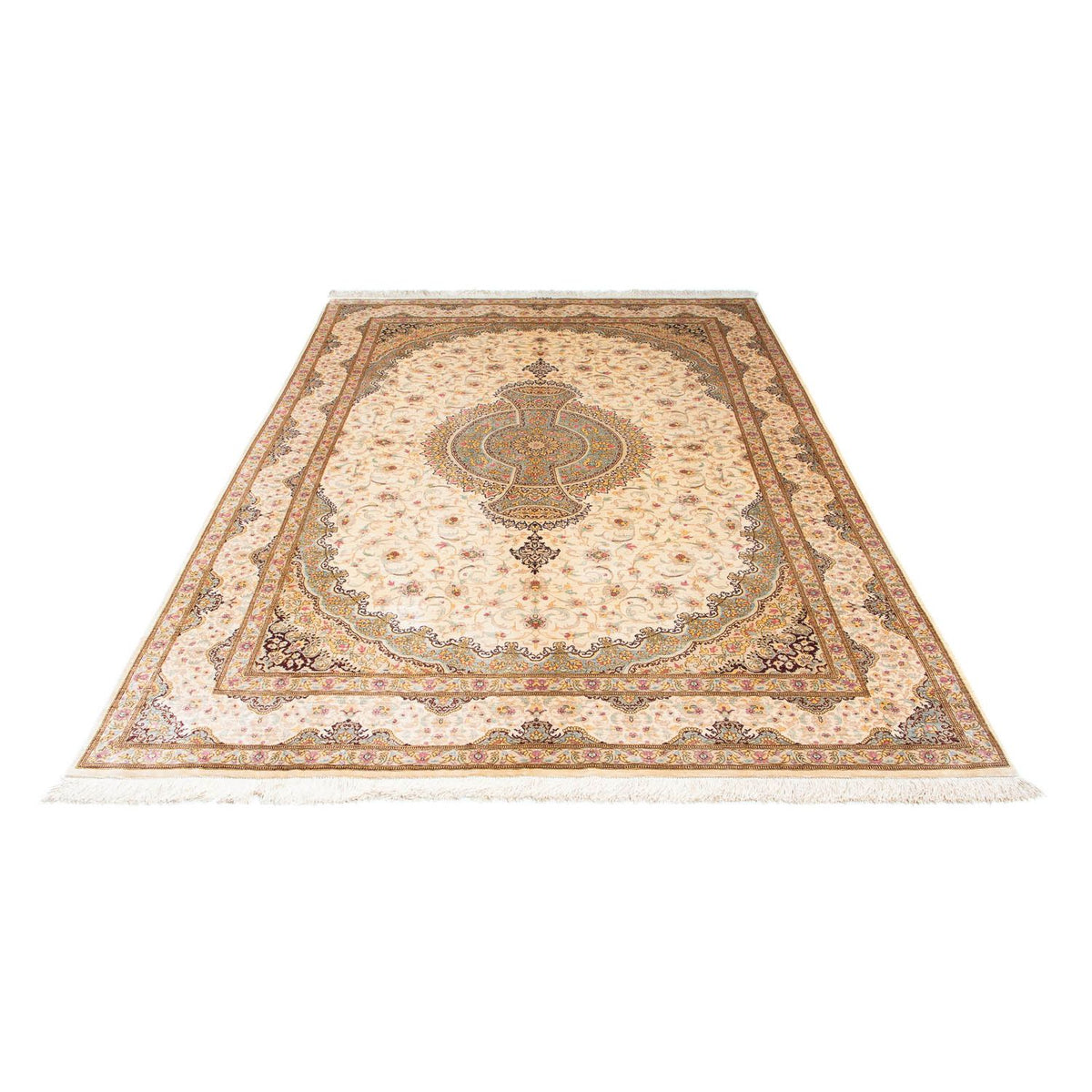 Perzisch tapijt - Ghom - 235 x 157 cm - beige