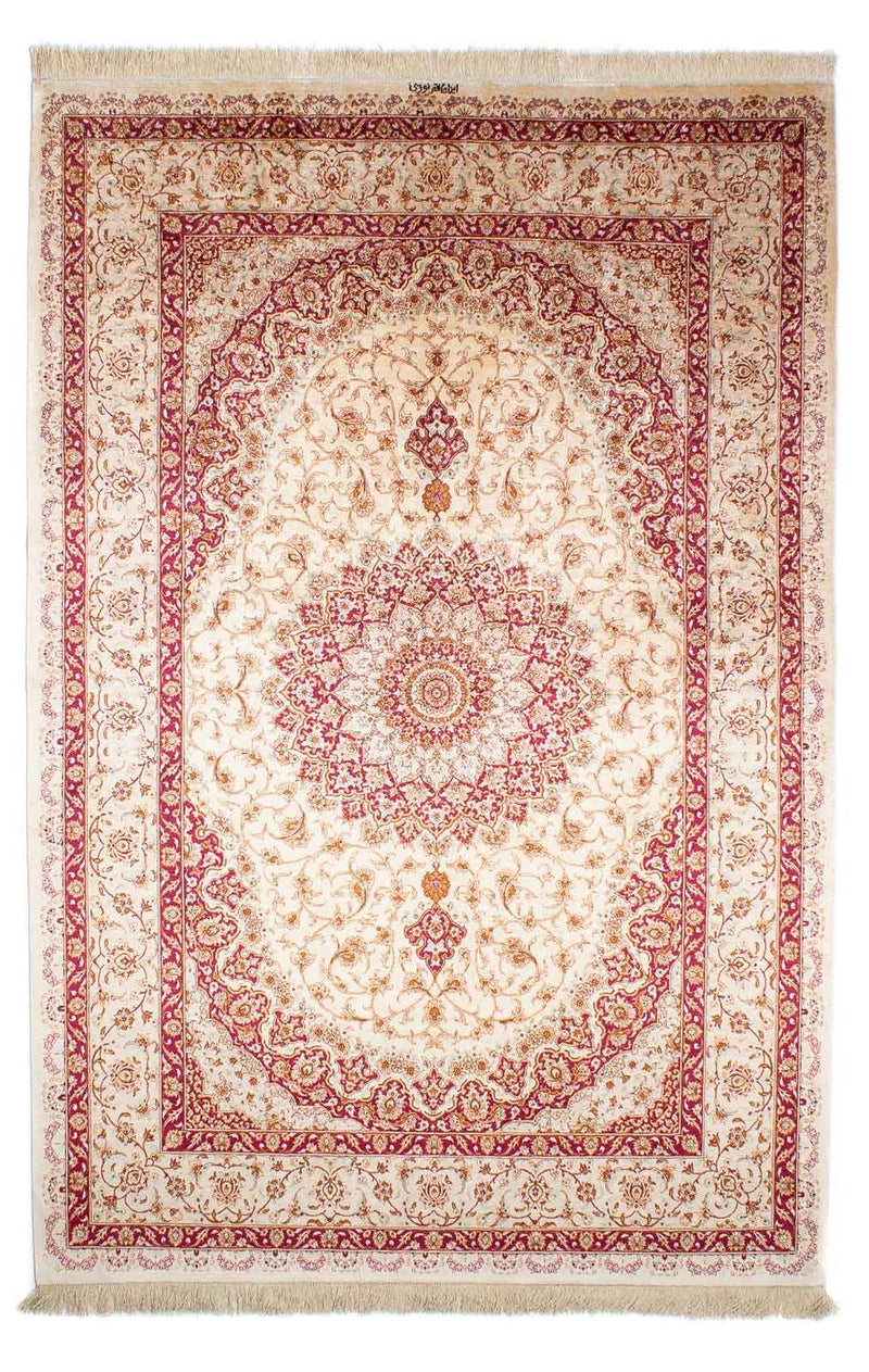 Perzisch tapijt - Ghom - 240 x 157 cm - beige