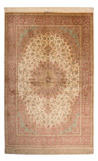 Perzisch tapijt - Ghom - 198 x 134 cm - beige