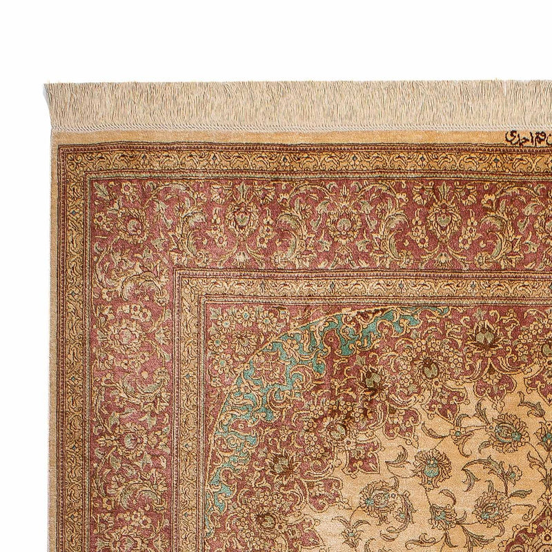 Perzisch tapijt - Ghom - 198 x 134 cm - beige